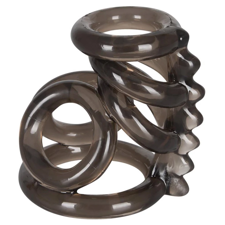 Pierścień na penisa BK 3, TPE, średnica 2,2-4,1 cm, długość 7 cm, z nubbingiem