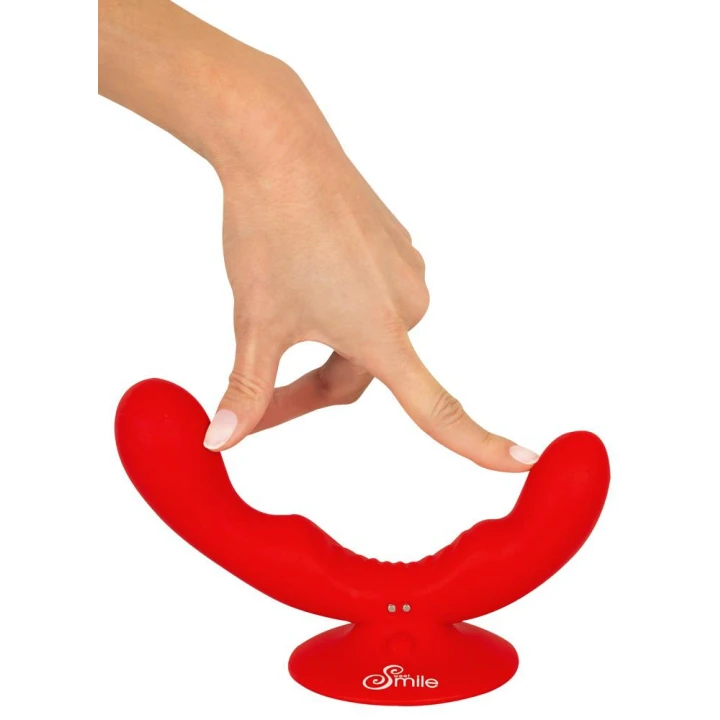 Wibrator podwójny Sweet Smile, elastyczny, wodoodporny, 9 trybów wibracji