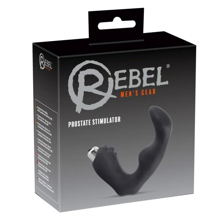 Stymulator prostaty Rebel - silikon, długość 12 cm, wibracje, zdejmowane jajko