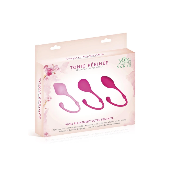 Kulki gejszy Yoba Nature Paris - 3 elastyczne, zróżnicowane wagi dla treningu dna miednicy