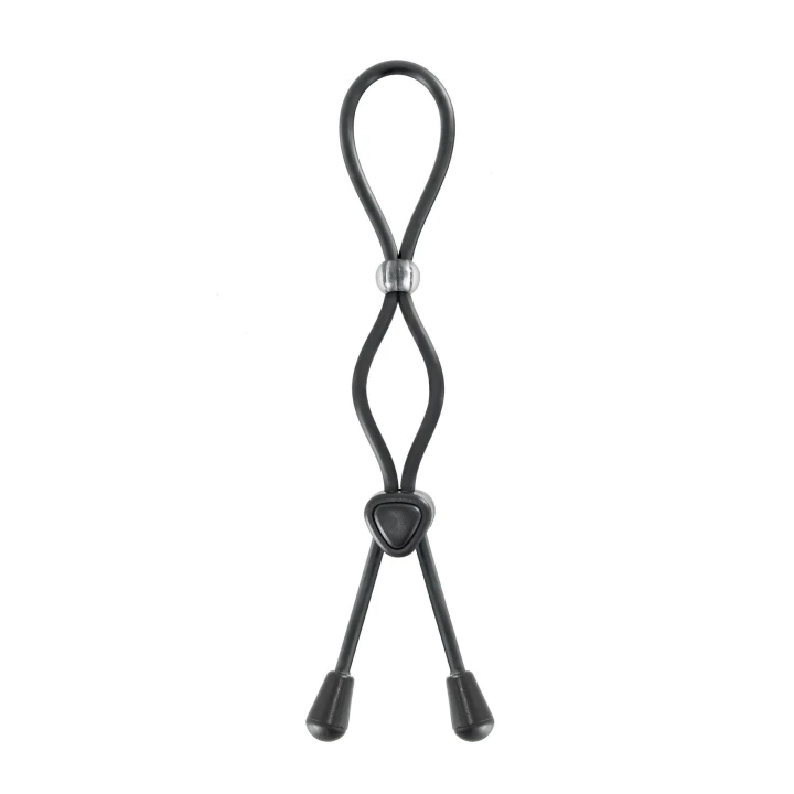 Regulowany pierścień podwójny na członka i jądra Blue Junker - silikon, 38 cm długości