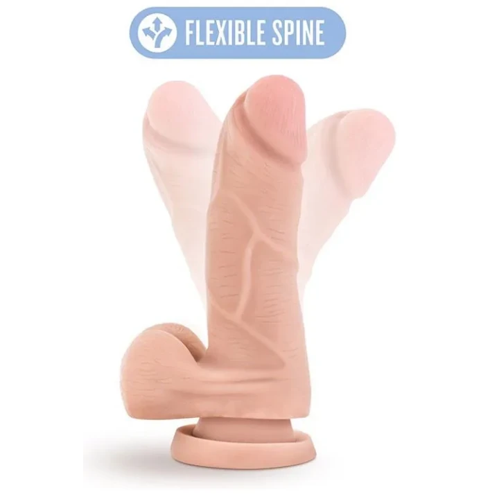 Dildo AU NATUREL Mighty Mike 5.5cali TPE, przyssawka, realistyczna faktura