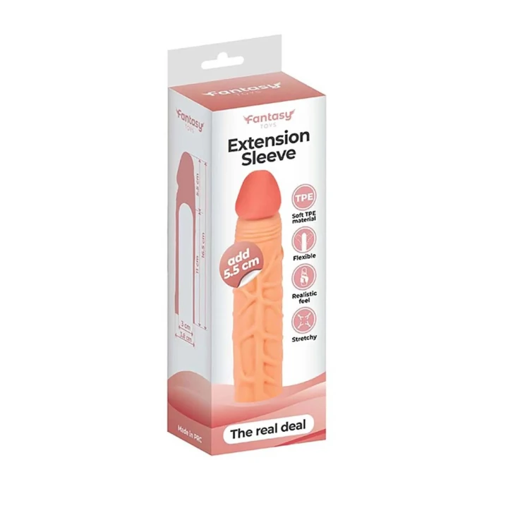 Przedłużająca nakładka - 16,5 cm, TPE, elastyczna, realistyczny wygląd