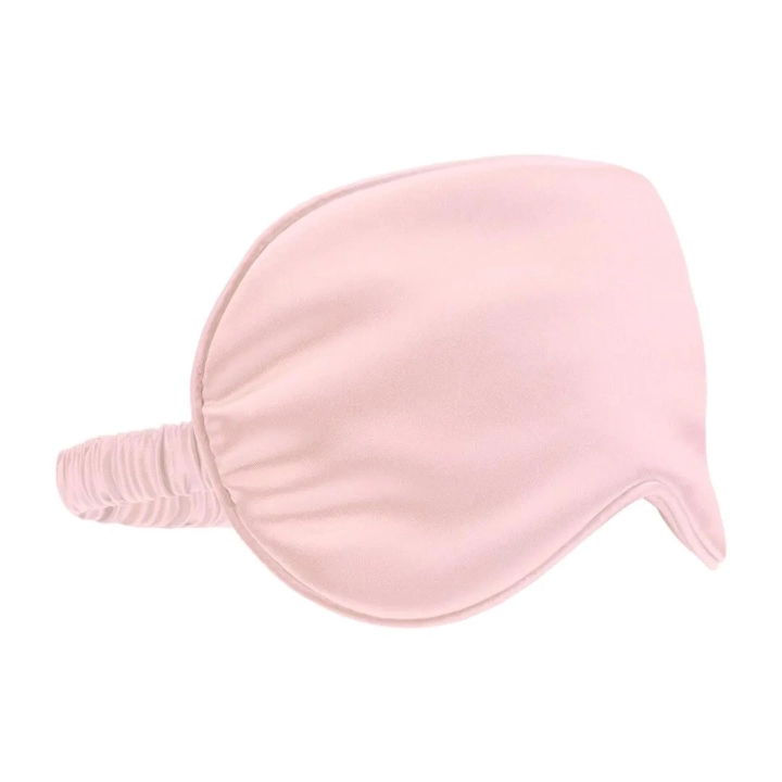 Opaska na oczy Satin - Powder Pink | satyna, elastyczna, miękka konstrukcja
