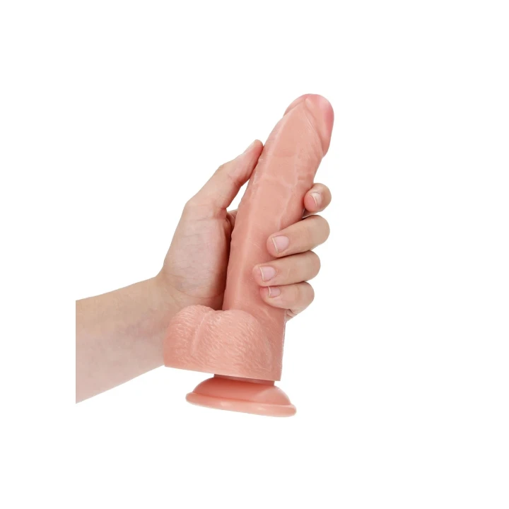Dildo RealRock - Zakrzywione, Realistyczne, Z Przyssawką, 20,5 cm