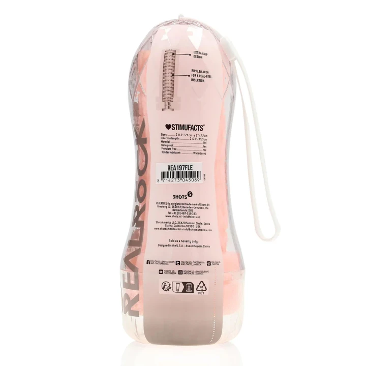 Masturbator TPE Easy Rider, kompaktowy, teksturowany, długość 21 cm