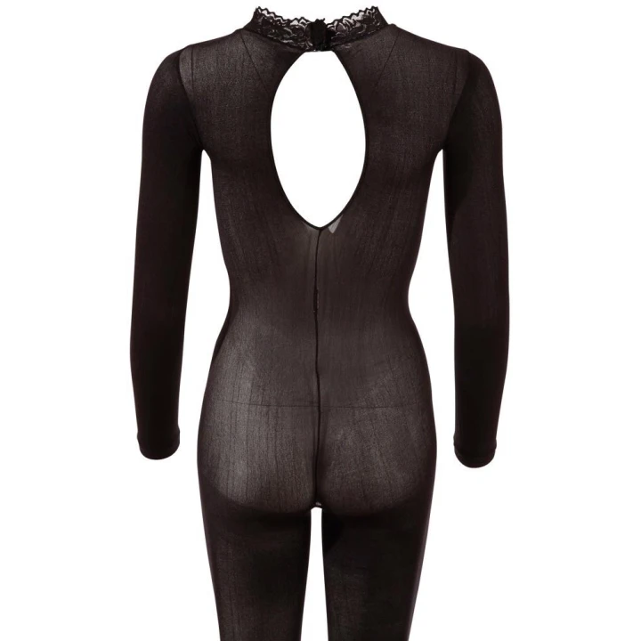 Catsuit koronkowy z otwartym kroczem S/M, 100% poliamid, miękka i elastyczna tkanina