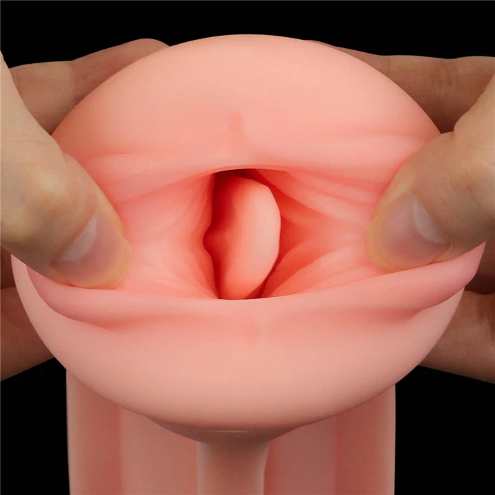 Masturbator TPE Lovetoy, 19.8 cm, z wypustkami, bez ftalanów i lateksu