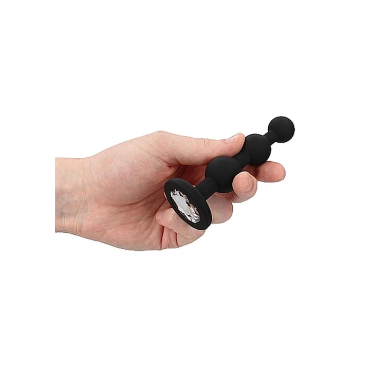 Zatyczka analna silikonowa Ouch! - kulkowa, wodoodporna, bez ftalanów