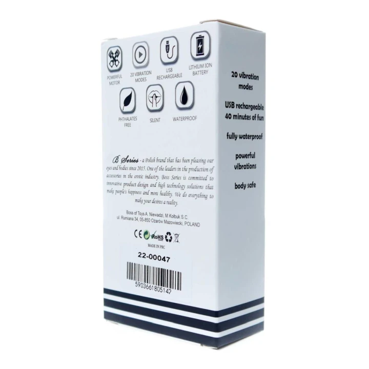 Stymulator łechtaczkowy Gold - 20 trybów wibracji, wodoodporny, ładowany USB