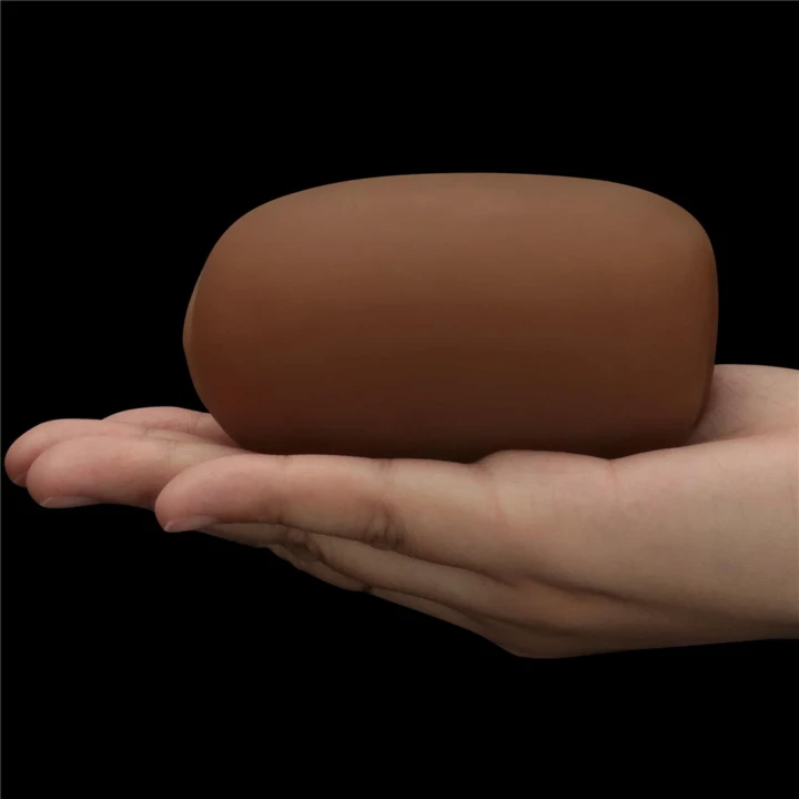 Masturbator dwustronny TPE, 62 mm x 103 mm, realistyczna pochwa i anus