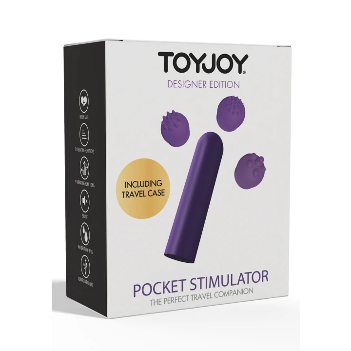 Stymulator wzmacniający ToyJoy, silikonowy, wodoodporny IPX6, 3 nakładki