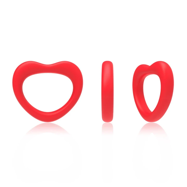 Pierścień erekcyjny Sweetheart – silikon, wodoodporny, miękki kształt serca