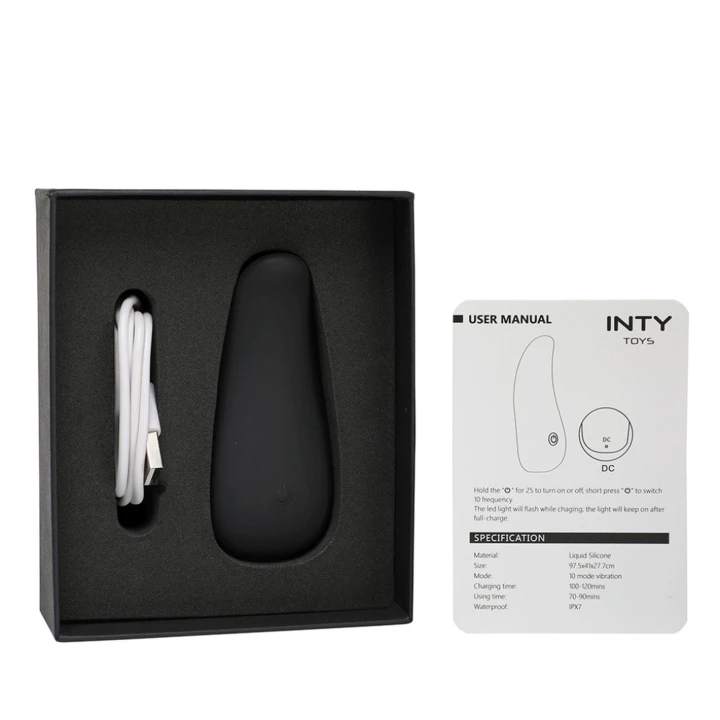 Wibrator INTY Toys - Tickle, 10 trybów wibracji, wodoodporny, silikon przyjazny skórze