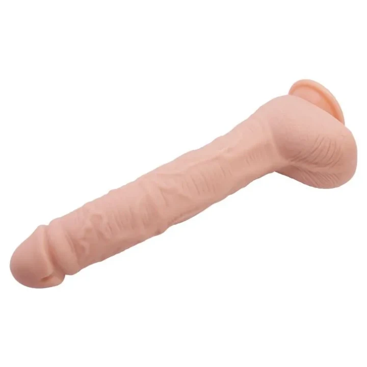 Dildo BAILE BW-008038NR, 11'' z przyssawką, TPR, wodoodporny, cielisty