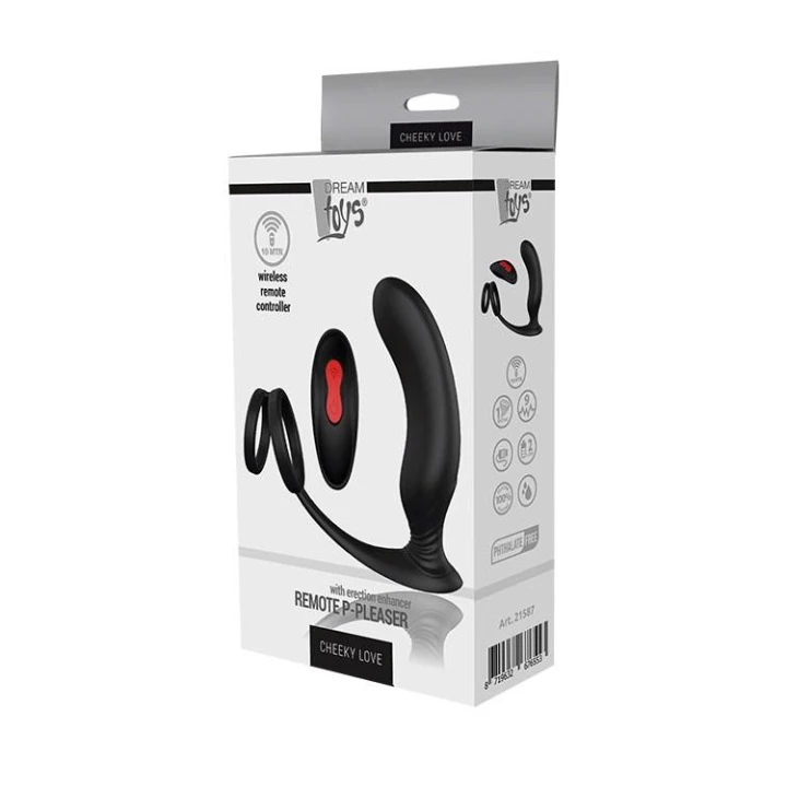 Stymulator prostaty CHEEKY LOVE z pilotem, 9 trybów wibracji, wodoodporny