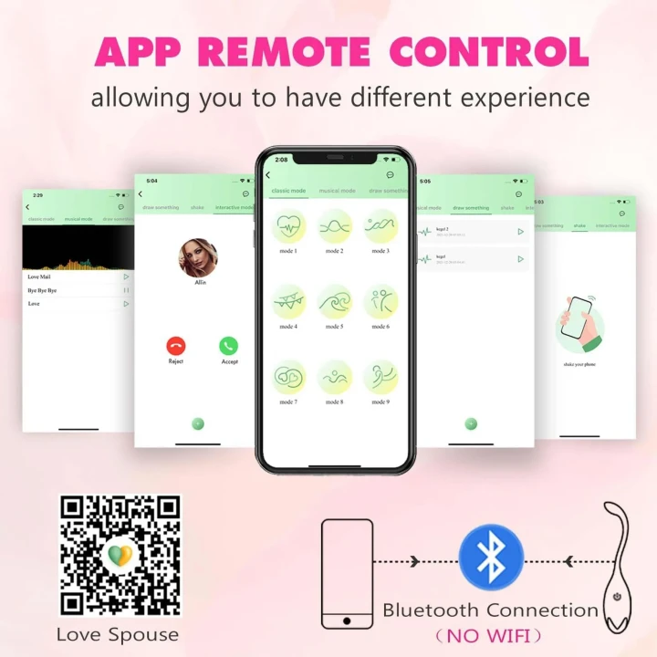 Wibrator jajeczny App Love Egg, 9 trybów wibracji, sterowanie Bluetooth