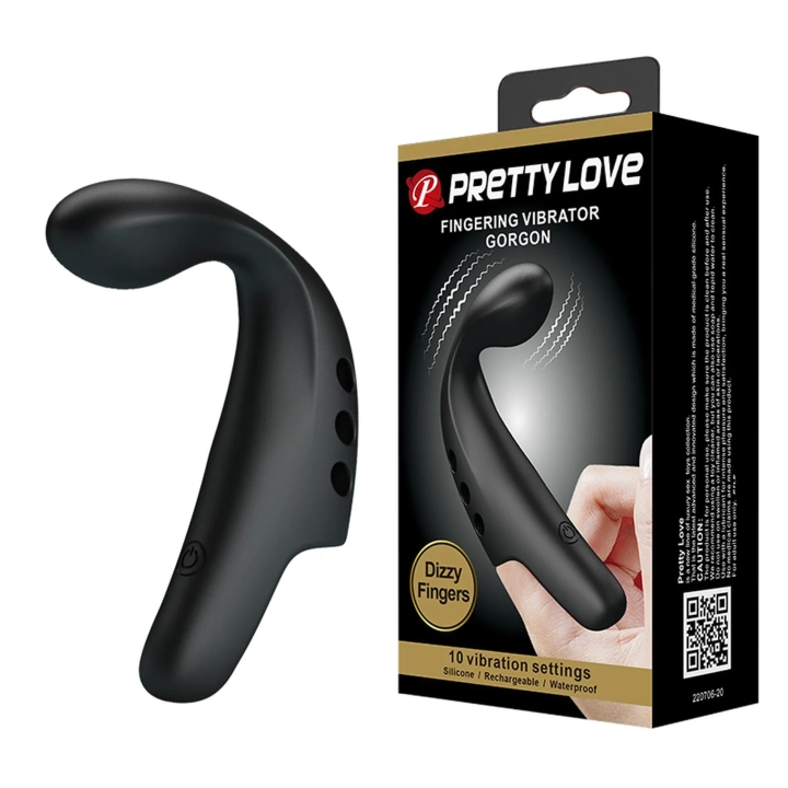Wibrator na palec PRETTY LOVE GORGON, silikonowy, 10 funkcji wibracji