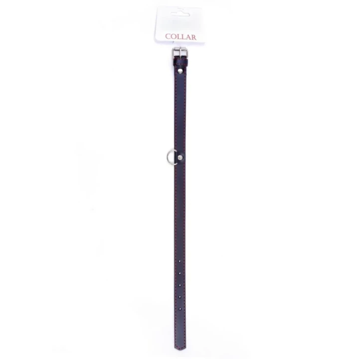 Obroża Fetish B - 2 cm, regulowana 36-42 cm, skóra ekologiczna, metalowe ćwieki