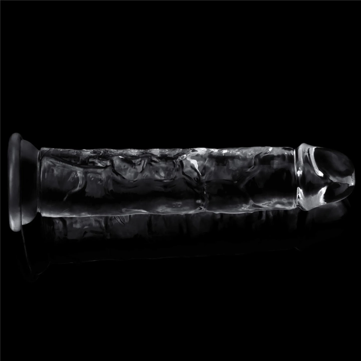 Dildo LOVETOY, przezroczysty, TPE, 7 cali, realistyczny kształt, przyssawka