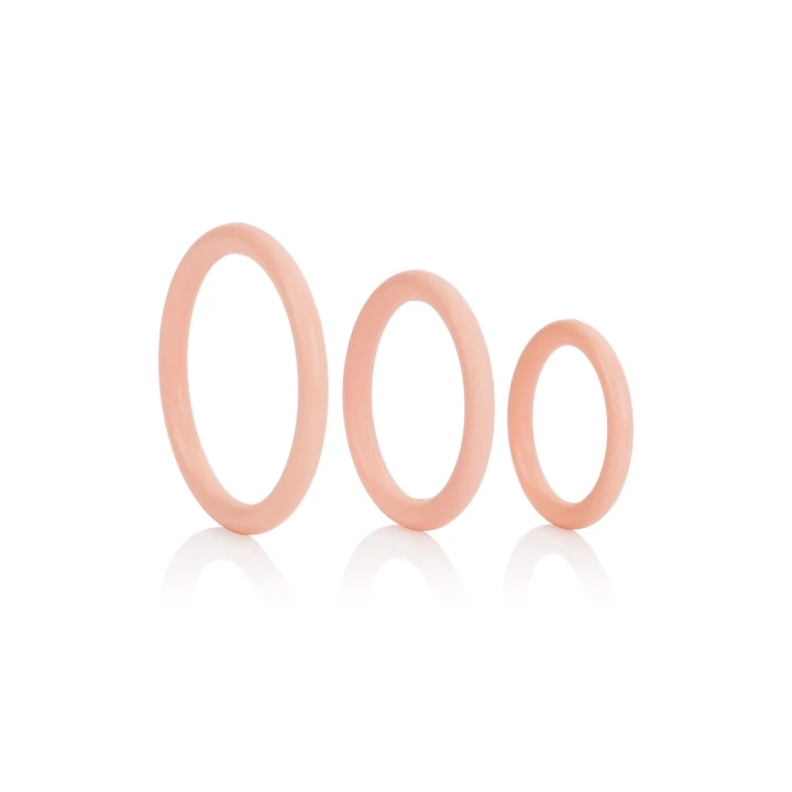 Pierścień erekcyjny silikonowy - Tri-Rings, elastyczność 2.5 cm, dla maksymalnej erekcji