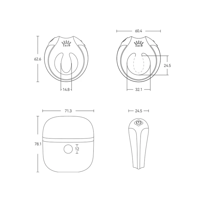 Pierścień wibracyjny dla par Apis, silikonowy, 8 trybów, 3,2 cm