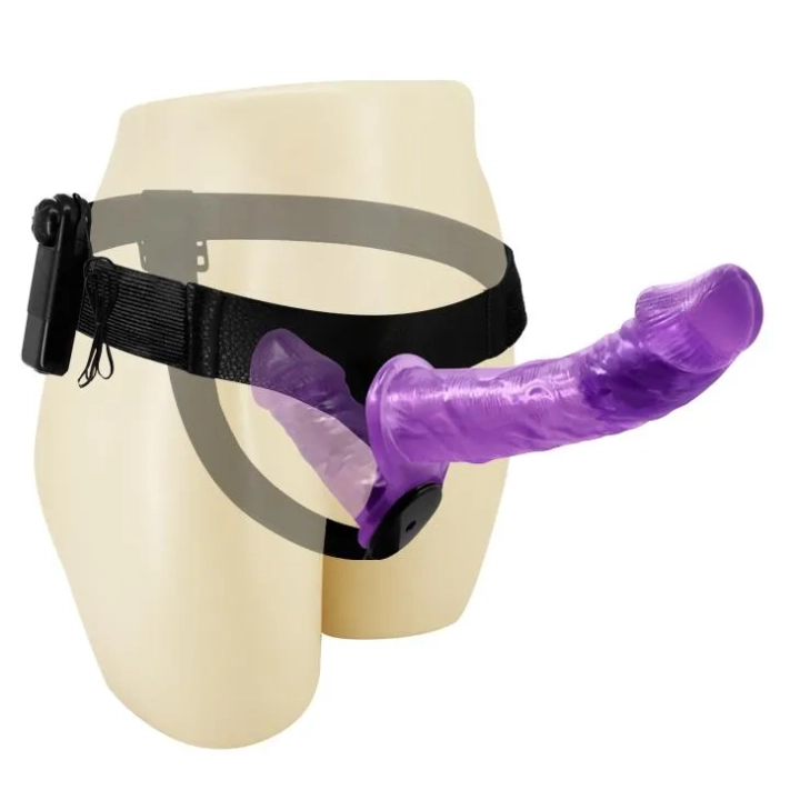 Dildo BAILE - Podwójnie Wibrujący, Dwa Silniki, TPR, PU, ABS, Gumowy