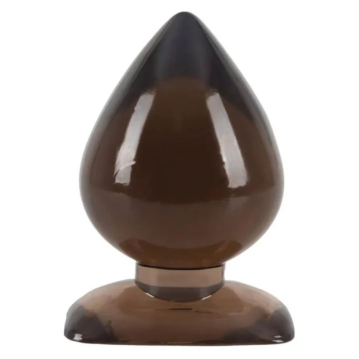 Wtyczka analna Big-Plug, PVC, długość 13 cm, średnica 2-7,5 cm, czarna transparentna