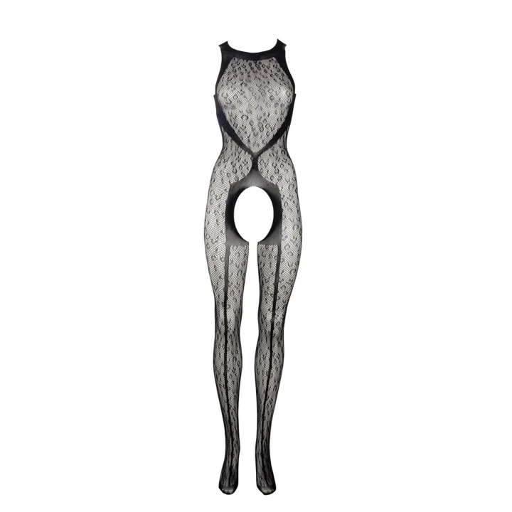 Bodystocking LE DESIRE bez kroku, leopardski wzór, 92% Nylon, 8% Spandex, One Size