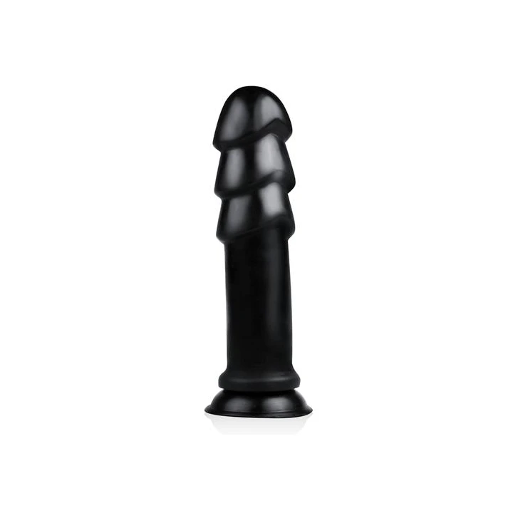 Dildo MadBull XXL z przyssawką, elastyczny, 28,9 cm długości, czarny