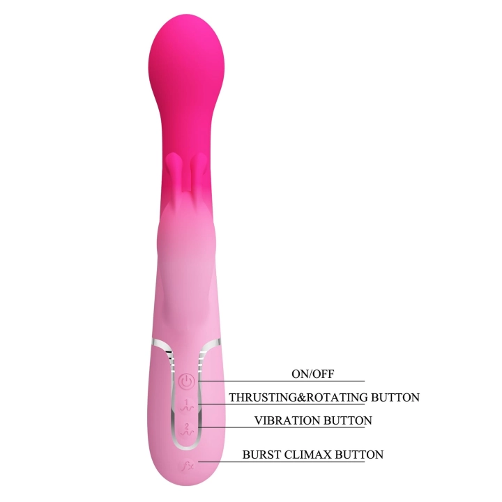 Wibrator króliczek Pretty Love Dejon – 7 trybów wibracji, 4 obroty, 4 pchnięcia