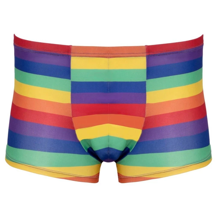 Bokserki męskie Svenjoyment, XL, 90% poliester, 10% elastan, kolorowe paski tęczy