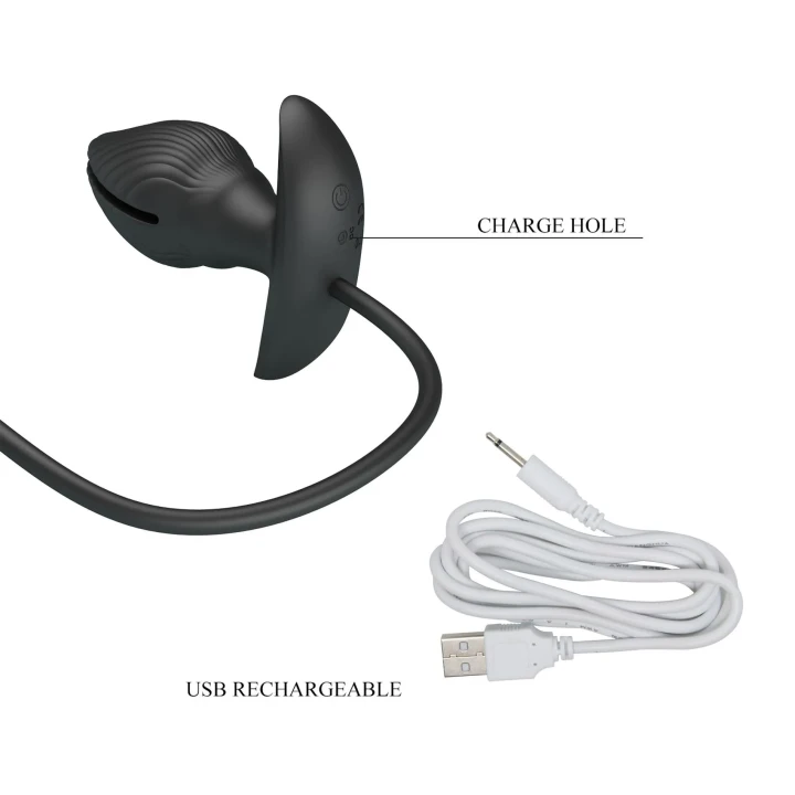 Korek analny – PRETTY LOVE Manson, silikonowy, napompowany, 10 funkcji wibracji