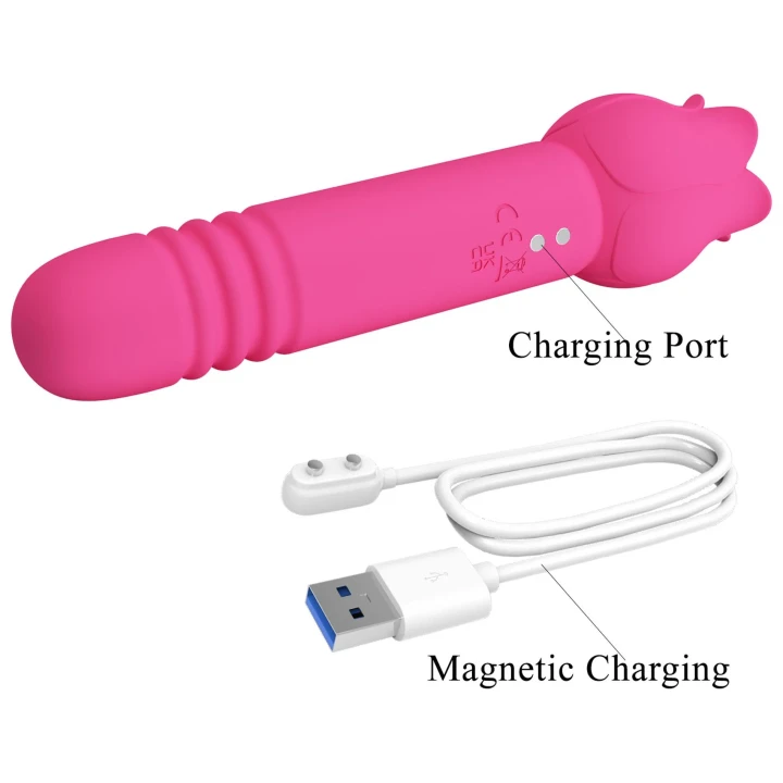 Wibrator podwójny Pretty Love Chaley, silikonowy, 16,2 cm, 2,8 cm średnicy