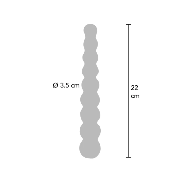 Dildo TOYJOY GLASS WORXX, szklany, wodoodporny, długość 22 cm, średnica 3.5 cm