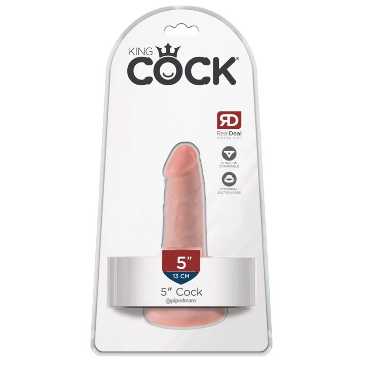 Dildo King Cock 5 cali, PVC, długość 14 cm, średnica 3,8 cm, realistyczny design