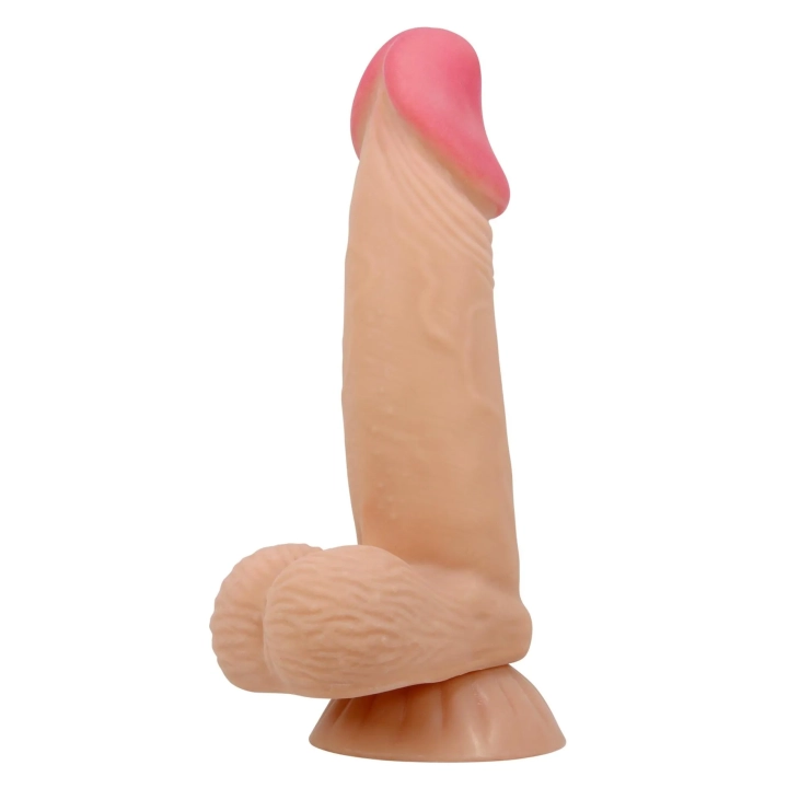Dildo BAILE - 7,6'' z materiału TPR, z przyssawką, realistyczny kształt