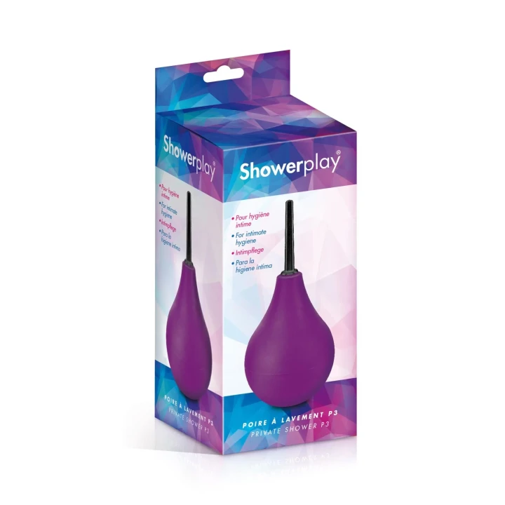 Gruszka do lewatywy, Bulb Enema - Showerplay P3, 224ml pojemności, łatwy w obsłudze, kolor fioletowy