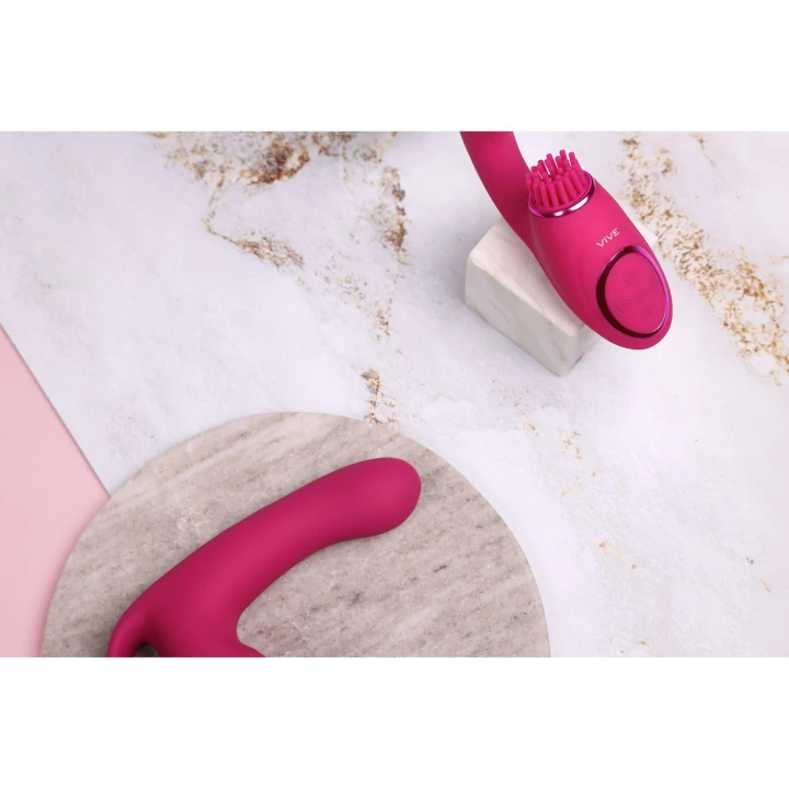 Wibrator - VIVE RIKO, silikonowy, wodoodporny, 10 trybów wibracji, potrójne silniki