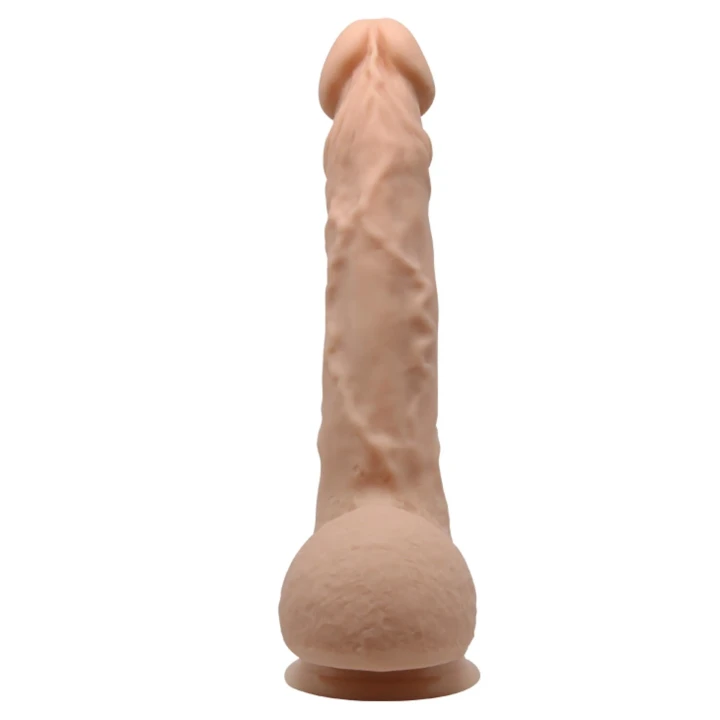 Dildo BAILE - 9,8'' TPR, zakrzywiony trzon, przyssawka do mocowania