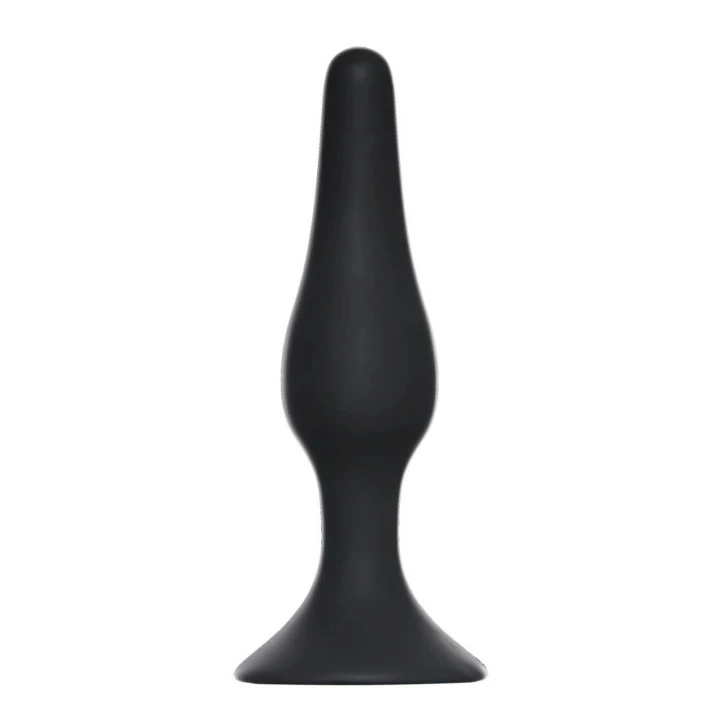 Wtyczka analna Slim Anal Plug - silikon, długość 11,5 cm, średnica 2,7 cm, czarna