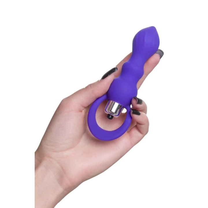 Anal plug - Toyfa, silikonowy, fioletowy, 14 cm, średnica 3.2 cm