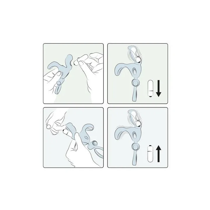 Nakładka wibracyjna Spartacus R, silikon medyczny, 8 cm, stymulująca łechtaczkę