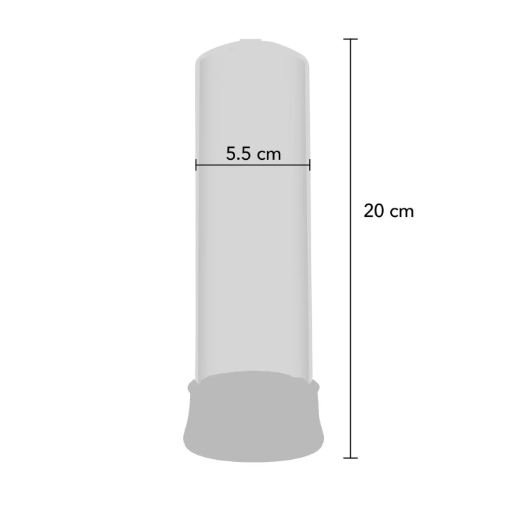 Pompka próżniowa do penisa FUSION X, przezroczysta, z kontrolą ciśnienia, 20 cm