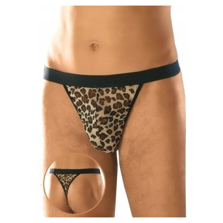 Stringi męskie SOFTLINE COLLECTION w panterkę - eleganckie, zmysłowe, podkreślające sylwetkę