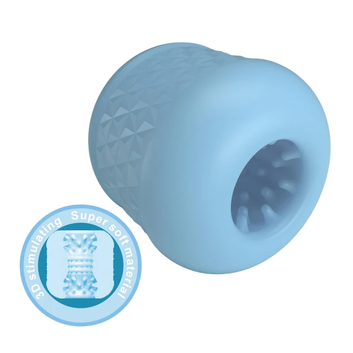 Masturbator dwustronny PRETTY LOVE Cole - elastyczne wypustki, wodoodporny, kompaktowy