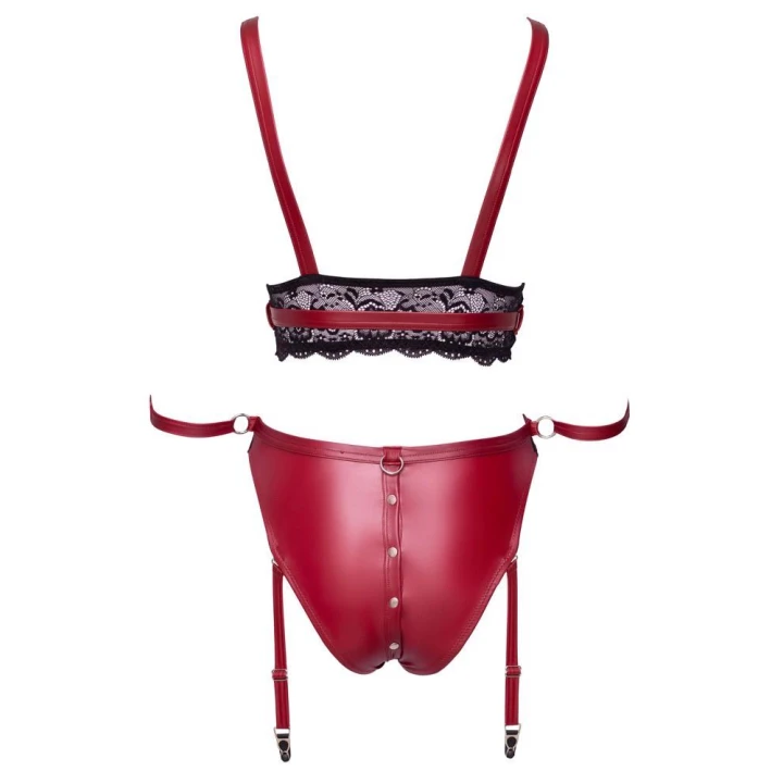 Zestaw bielizny bondage COTTELLI LINGERIE, regulowane paski, koronka, zmysłowy styl