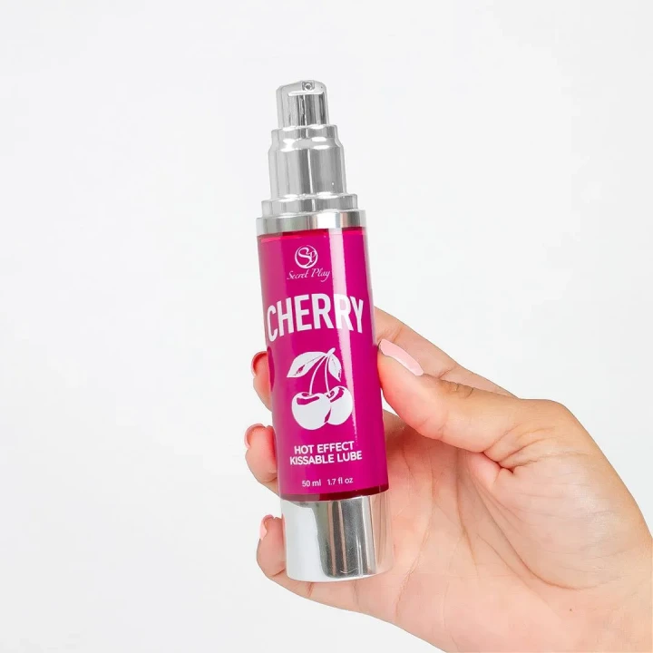 Lubrykant i olejek do masażu CHERRY Hot Effect — glicerynowy, rozgrzewający, smak wiśni (50 ml)
