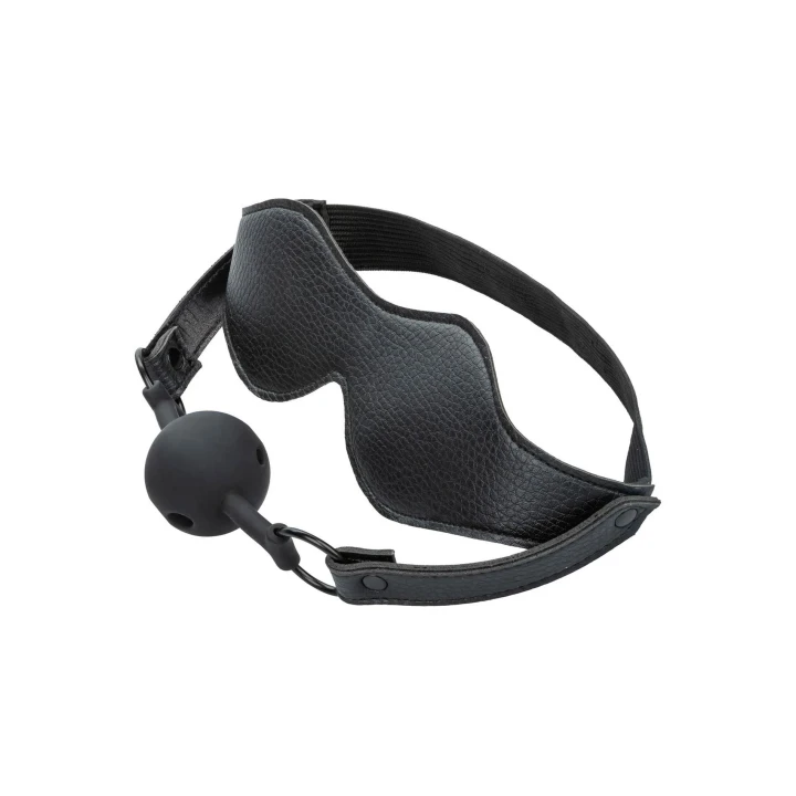 Maska na oczy z silikonowym kneblem - Stretch-to-fit, oddychający, trwały 3,7cm