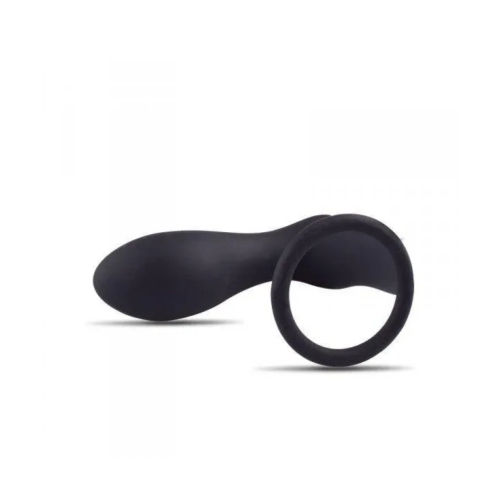 Wibrator analny z pierścieniem P-Ring, silikonowy, wibrujący, 15 cm długości